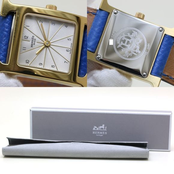 HERMES H Watch HH1.201 GP (Gold Plated) x Epson Ladies 39733 - Picture 9 of 10